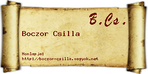 Boczor Csilla névjegykártya